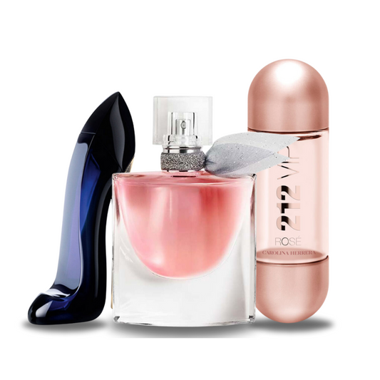 Kit Profumi: Good Girl di Carolina Herrera, La Vie Est Belle di Lancôme, 212 VIP Rosé di Carolina Herrera