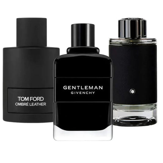 Kit Profumi: Ombré Leather di Tom Ford, Gentleman di Givenchy, Explorer di Montblanc