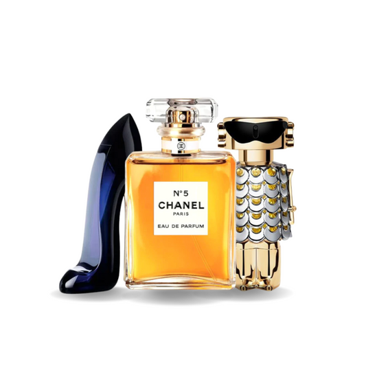 Kit Profumi: Good Girl di Carolina Herrera, Nº5 di Chanel, Fame di Paco Rabanne