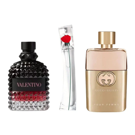 Kit Profumi: Born in Roma di Valentino, Flower by Kenzo, Gucci Guilty Pour Femme